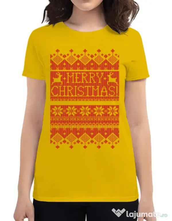 Tricou ADLER dama Greetings Galben
