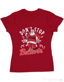 Tricou ADLER dama Dont stop believin Rosu