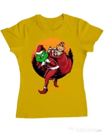 Tricou ADLER dama Grinch stole Christmas Galben
