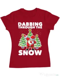 Tricou ADLER dama Dabbing Santa Rosu