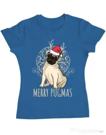 Tricou ADLER dama Merry pugmas Albastru azuriu