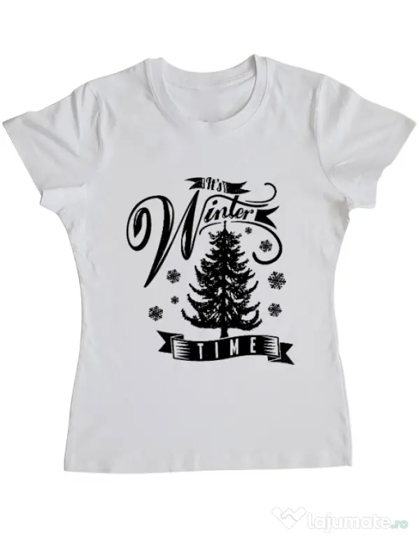 Tricou ADLER dama Winter time Alb