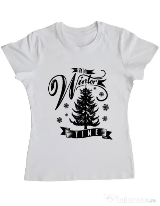 Tricou ADLER dama Winter time Alb