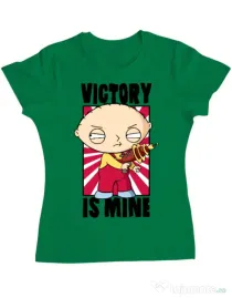 Tricou ADLER dama Victory is mine Verde mediu
