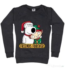 Bluza ADLER dama Friends forever Negru melanj