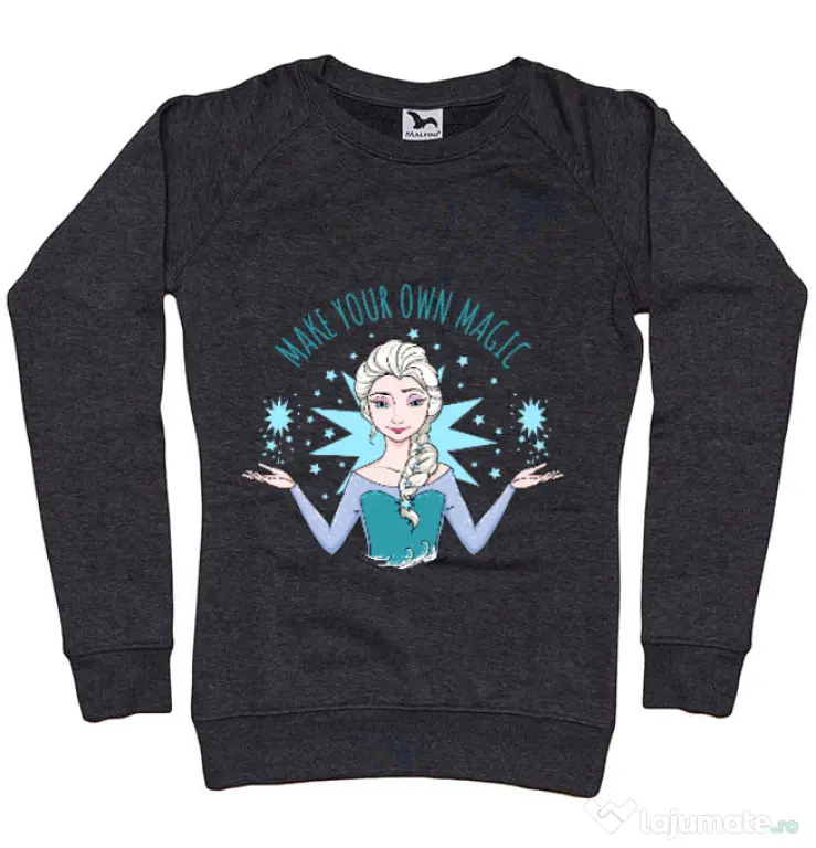Bluza ADLER dama Make your own magic Negru melanj