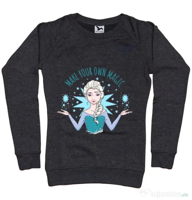 Bluza ADLER dama Make your own magic Negru melanj