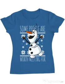 Tricou ADLER dama Worth melting for Albastru azuriu