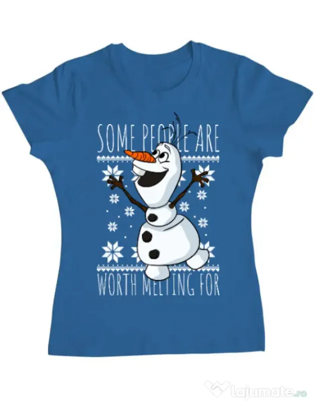 Tricou ADLER dama Worth melting for Albastru azuriu