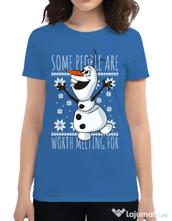 Tricou ADLER dama Worth melting for Albastru azuriu