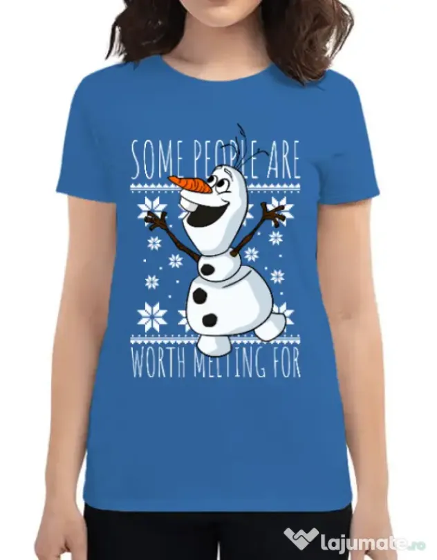 Tricou ADLER dama Worth melting for Albastru azuriu