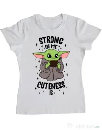 Tricou ADLER dama Strong in me Alb