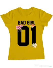 Tricou ADLER dama Bad girl Galben