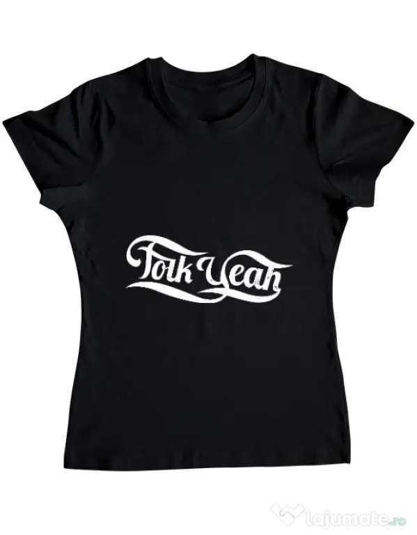 Tricou ADLER dama Folk yeah Negru