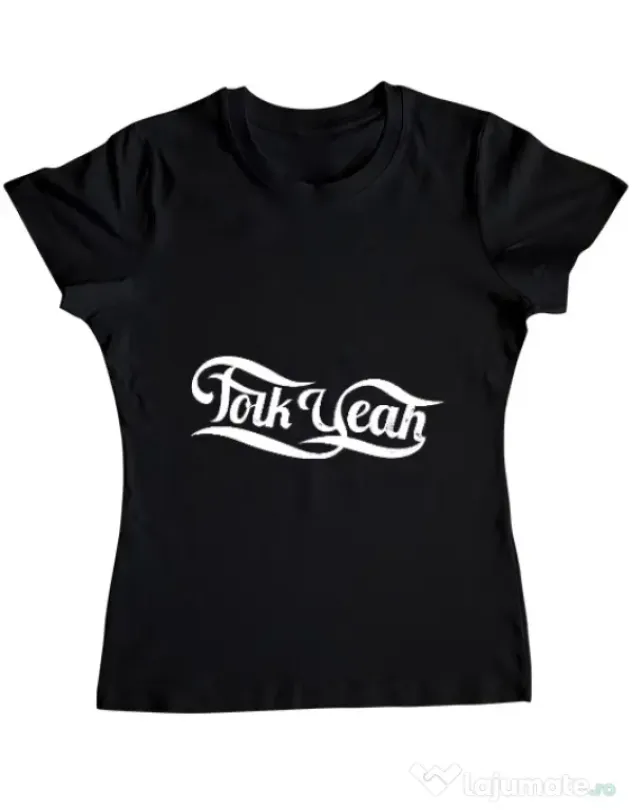 Tricou ADLER dama Folk yeah Negru