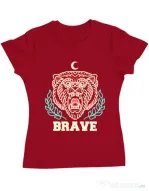 Tricou ADLER dama Brave Rosu
