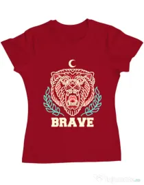 Tricou ADLER dama Brave Rosu