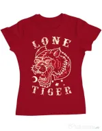 Tricou ADLER dama Lone tiger Rosu