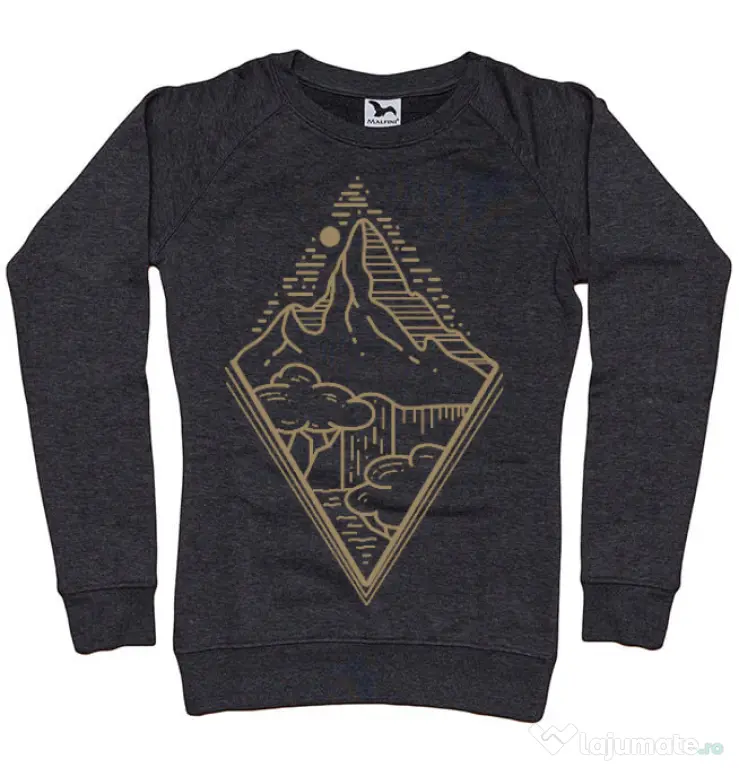 Bluza ADLER dama Mountain waterfall Negru melanj