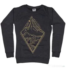 Bluza ADLER dama Mountain waterfall Negru melanj
