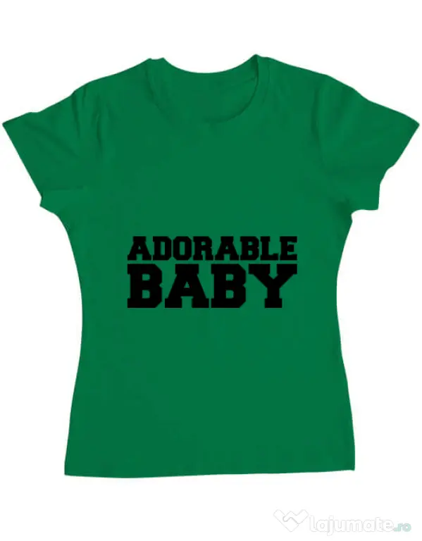 Tricou ADLER dama Adorable baby Verde mediu