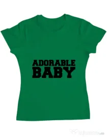 Tricou ADLER dama Adorable baby Verde mediu