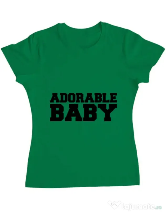 Tricou ADLER dama Adorable baby Verde mediu