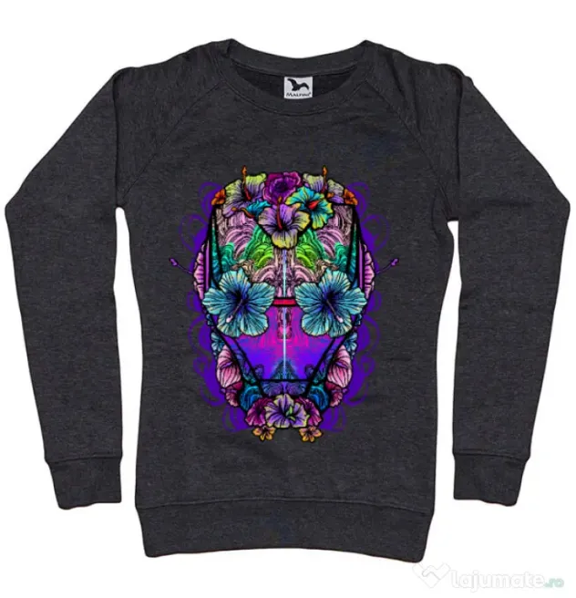 Bluza ADLER dama Flower helmet Negru melanj