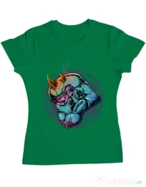 Tricou ADLER dama Helmet demons Verde mediu