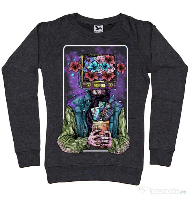 Bluza ADLER dama Human milenial Negru melanj