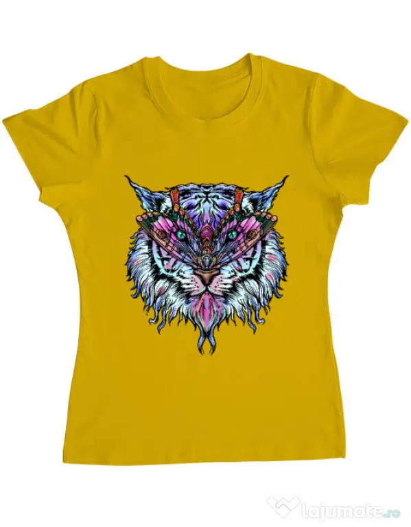 Tricou ADLER dama Tiger buterfly Galben