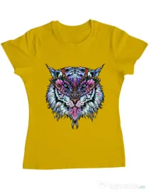 Tricou ADLER dama Tiger buterfly Galben