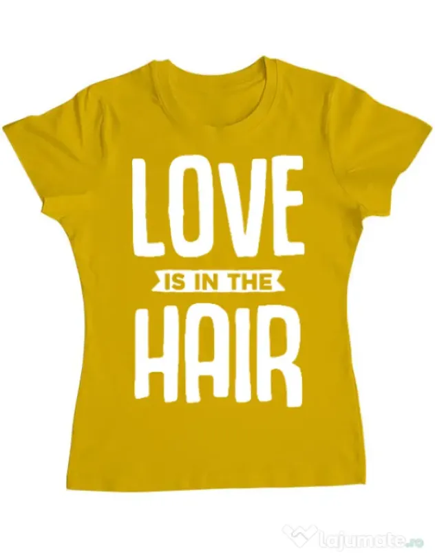 Tricou ADLER dama Love is in the hair Galben