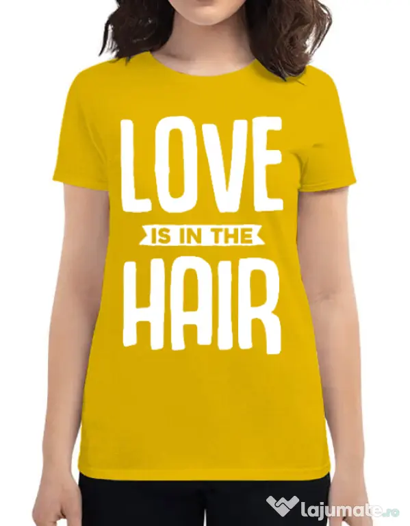 Tricou ADLER dama Love is in the hair Galben