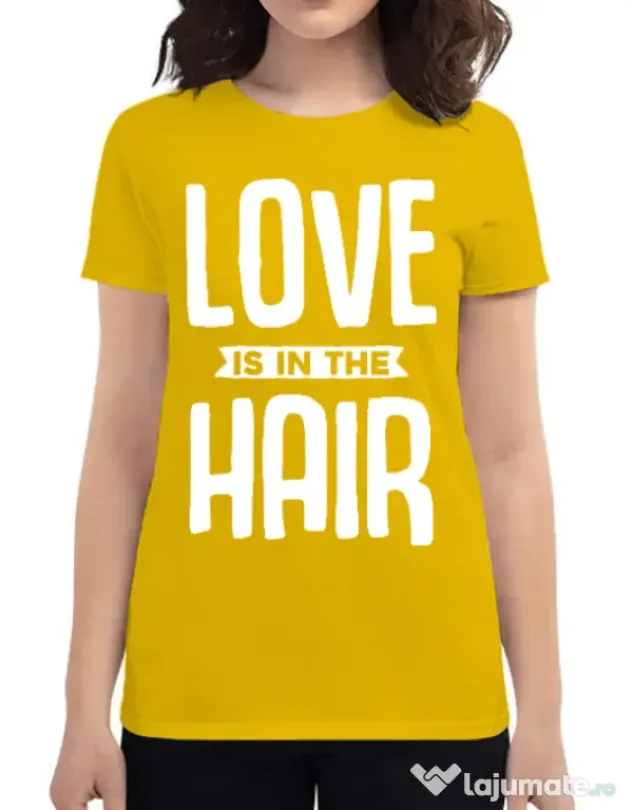 Tricou ADLER dama Love is in the hair Galben