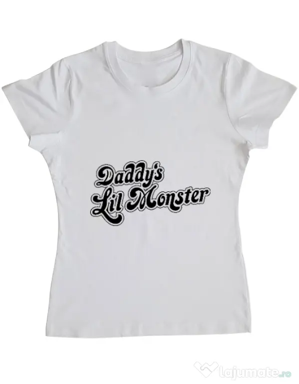 Tricou ADLER dama Lil monster Alb