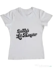 Tricou ADLER dama Lil monster Alb