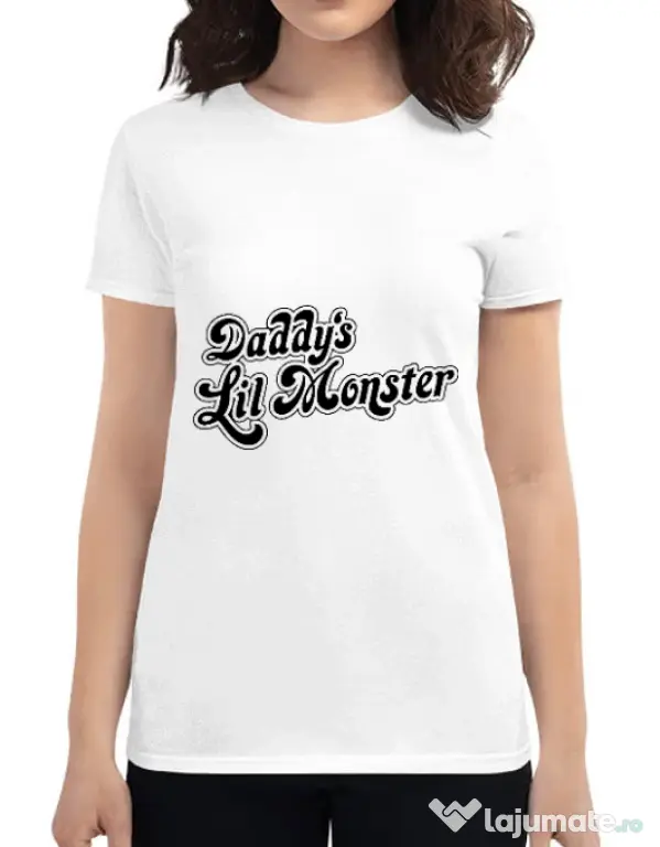 Tricou ADLER dama Lil monster Alb