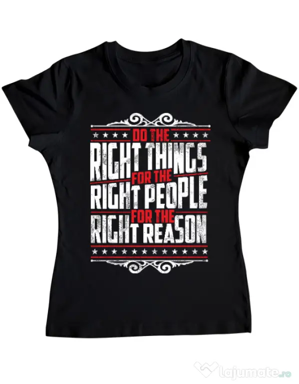 Tricou ADLER dama Do the right things Negru