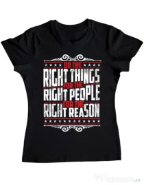 Tricou ADLER dama Do the right things Negru