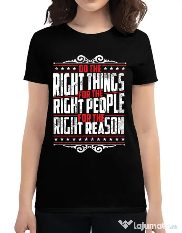 Tricou ADLER dama Do the right things Negru