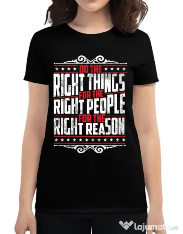 Tricou ADLER dama Do the right things Negru