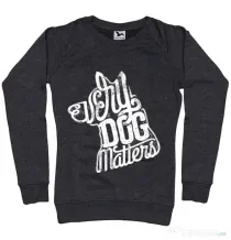 Bluza ADLER dama Every dog matters 2 Negru melanj