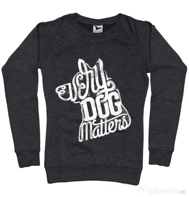 Bluza ADLER dama Every dog matters 2 Negru melanj