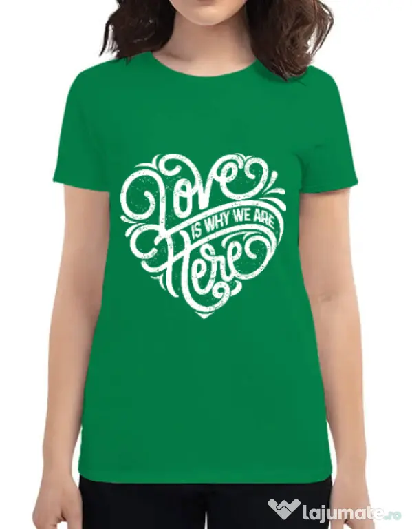 Tricou ADLER dama Love Verde mediu