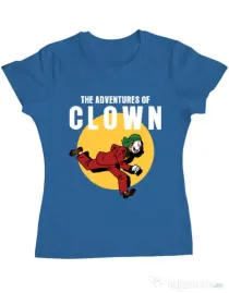 Tricou ADLER dama Clown adventures Albastru azuriu