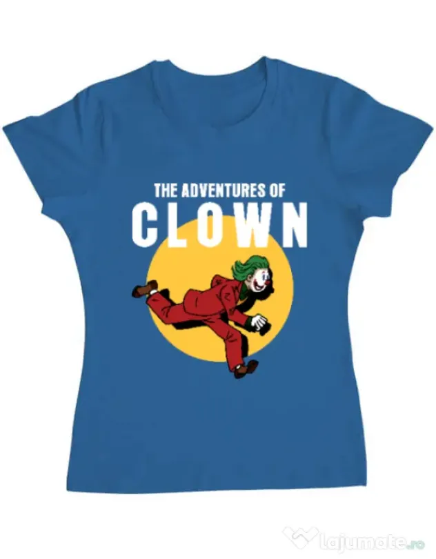 Tricou ADLER dama Clown adventures Albastru azuriu