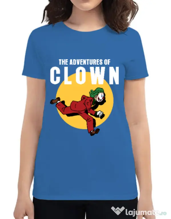 Tricou ADLER dama Clown adventures Albastru azuriu
