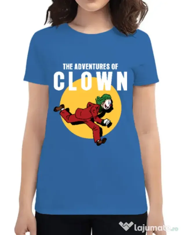 Tricou ADLER dama Clown adventures Albastru azuriu