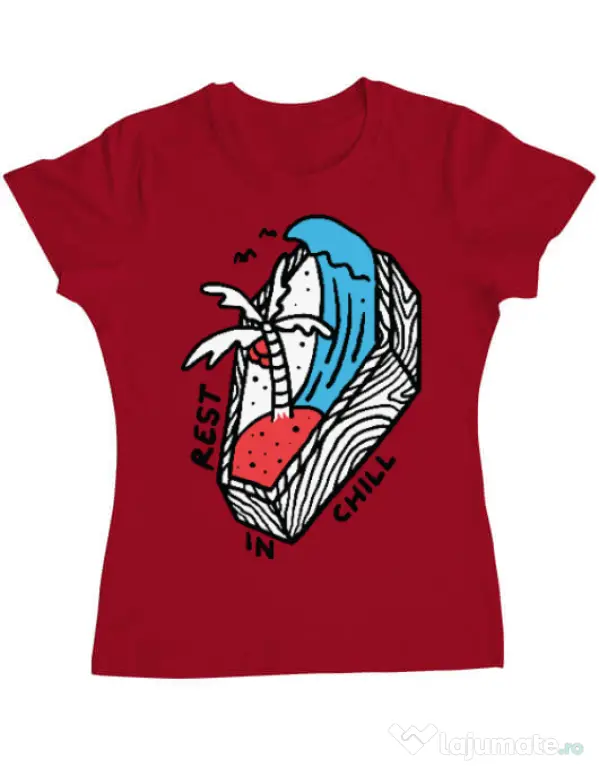 Tricou ADLER dama Rest in chill Rosu